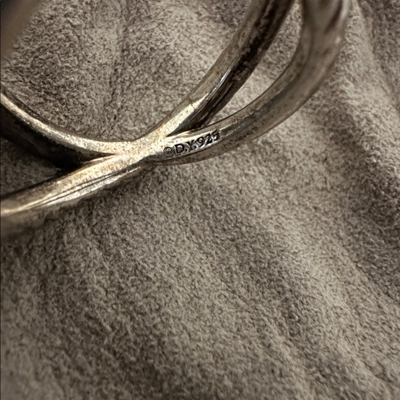 David Yurman Silver Ring with Aquamarine Gem - Picture 3 of 4